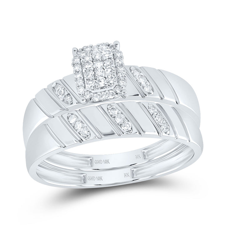 1/4CTW-DIA NK EMERALD TRIO SET