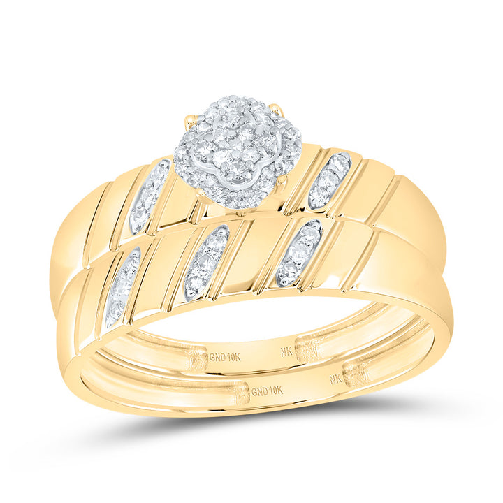 1/5CTW-DIA NK CLOVER TRIO SET