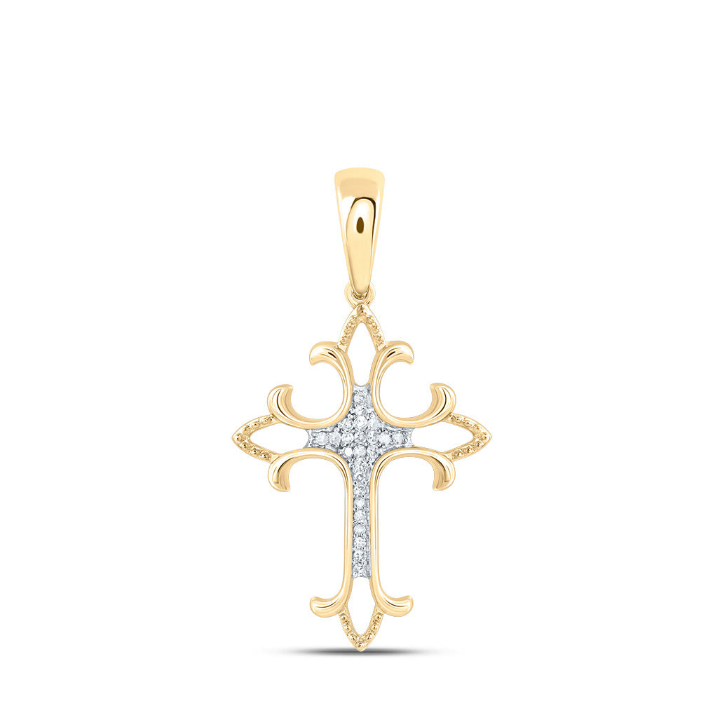1/12CTW DIA NK FASHION CROSS PENDANT