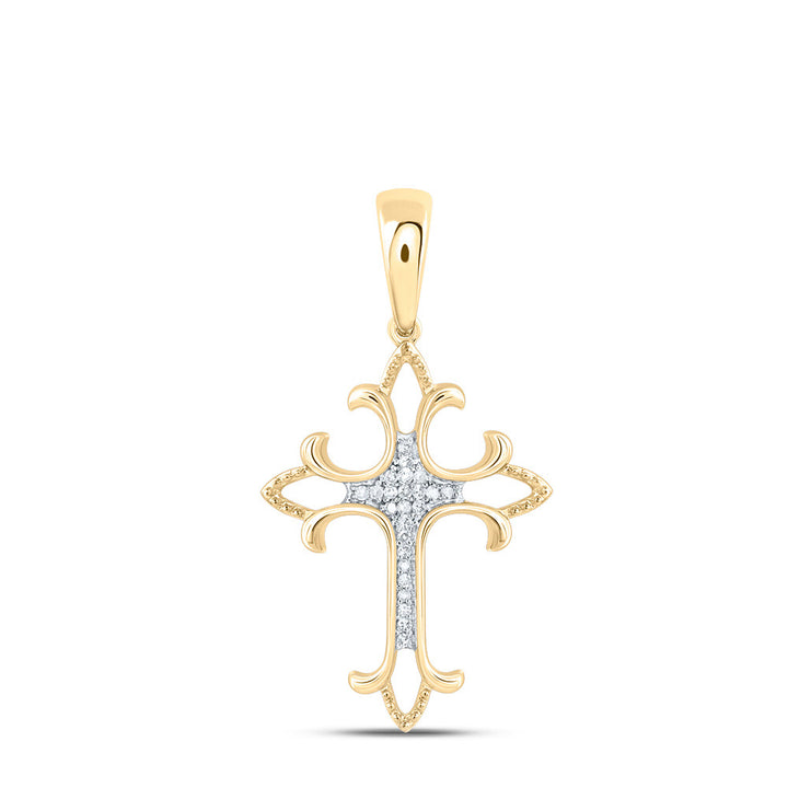 1/12CTW DIA NK FASHION CROSS PENDANT