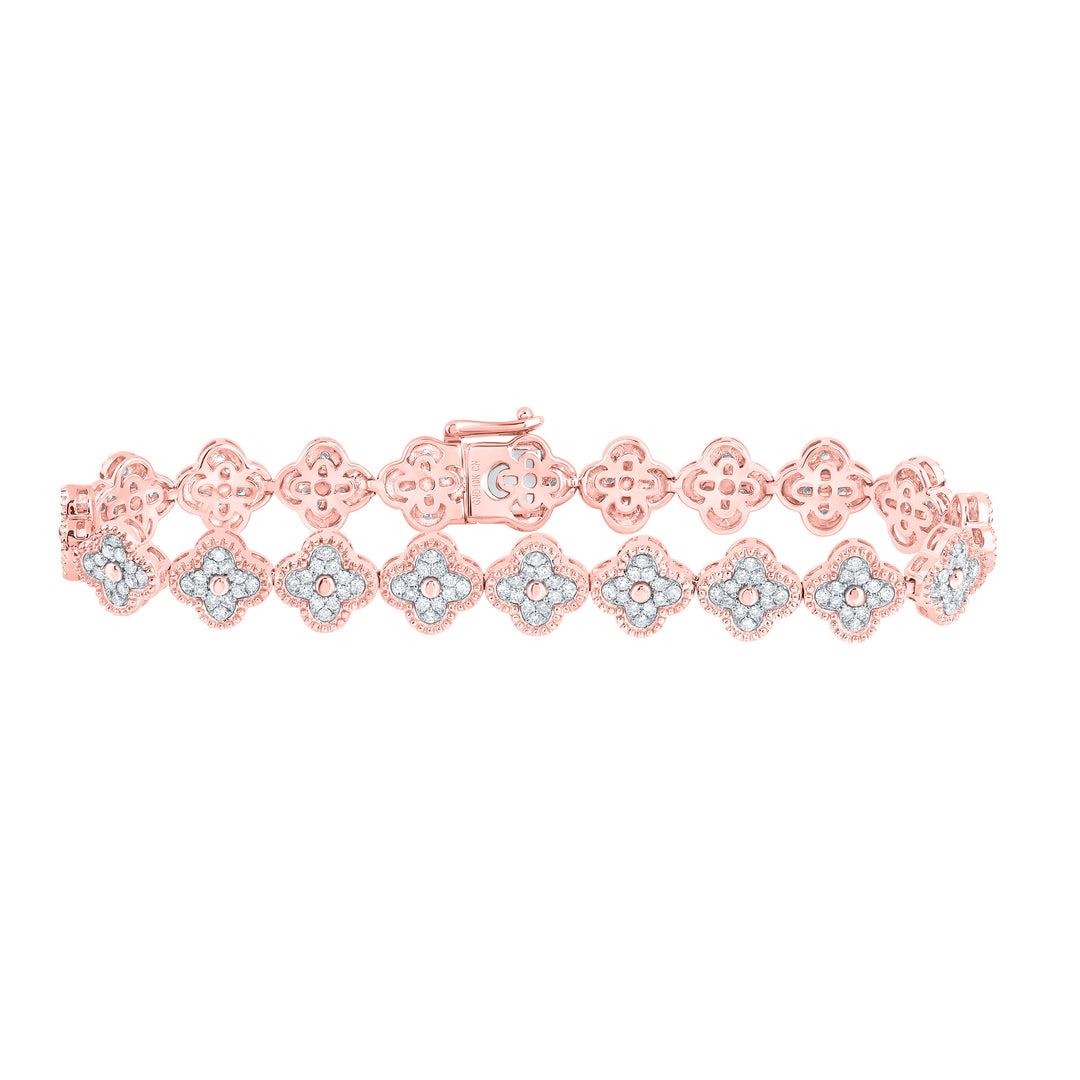 1 3/4CTW-DIA CN FASHION CLOVER BRACELET (7 INCH)