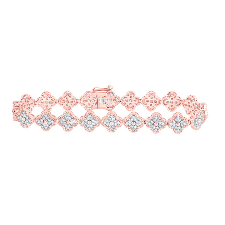 1 3/4CTW-DIA CN FASHION CLOVER BRACELET (7 INCH)