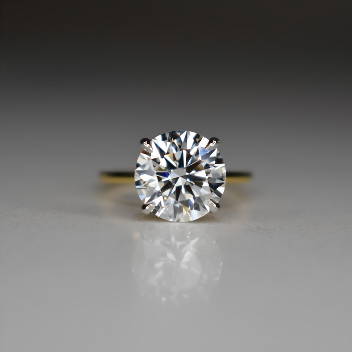 3 Carat Round Lab Diamond Engagement Ring | Solitaire | Solid 14K/18K Gold | E/F VVS2 | Round Brilliant | Ideal Cut | IGI Certified