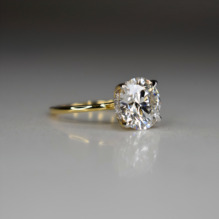 3 Carat Round Lab Diamond Engagement Ring | Solitaire | Solid 14K/18K Gold | E/F VVS2 | Round Brilliant | Ideal Cut | IGI Certified