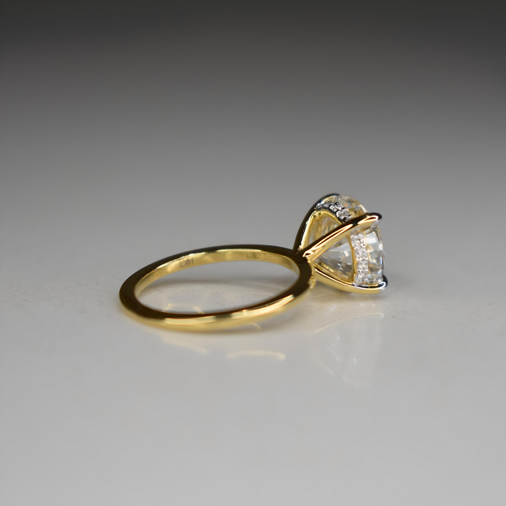 3 Carat Round Lab Diamond Engagement Ring | Solitaire | Solid 14K/18K Gold | E/F VVS2 | Round Brilliant | Ideal Cut | IGI Certified