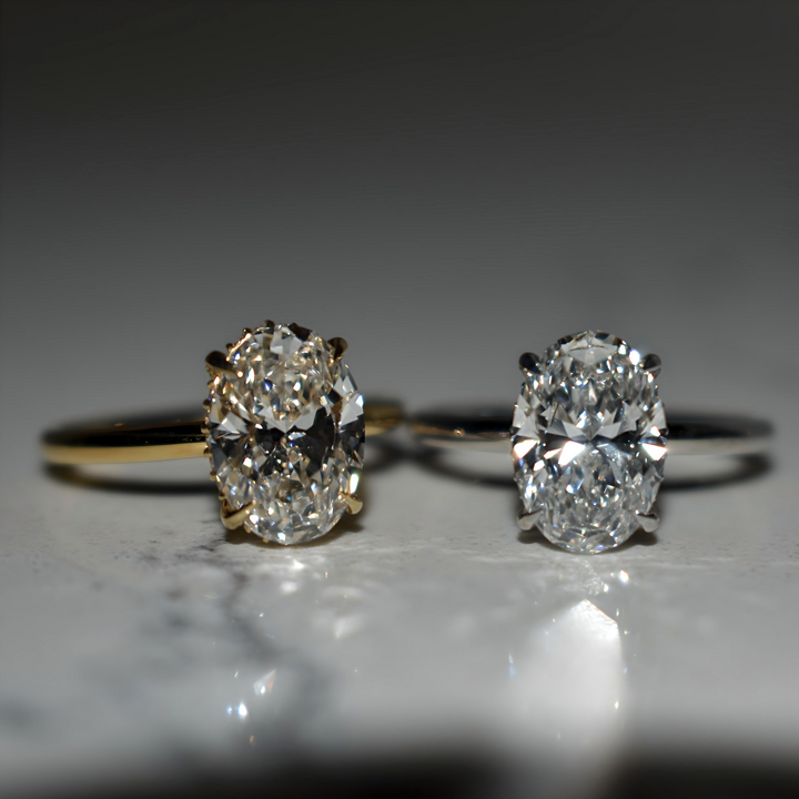 3 Carat Oval Lab Diamond Engagement Ring | Solitaire | Solid 14K/18K Gold | E/F VVS2 | Oval Brilliant | Excellent Cut | IGI Certified