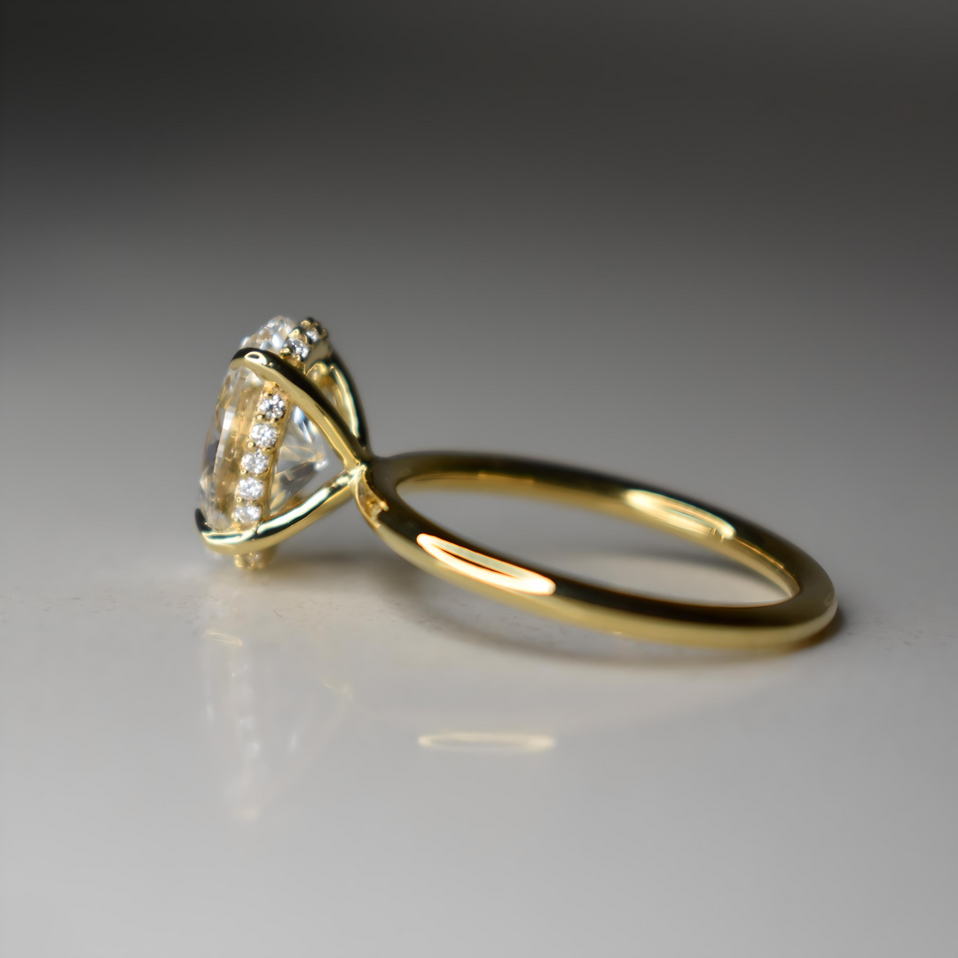 3 Carat Oval Lab Diamond Engagement Ring | Solitaire | Solid 14K/18K Gold | E/F VVS2 | Oval Brilliant | Excellent Cut | IGI Certified