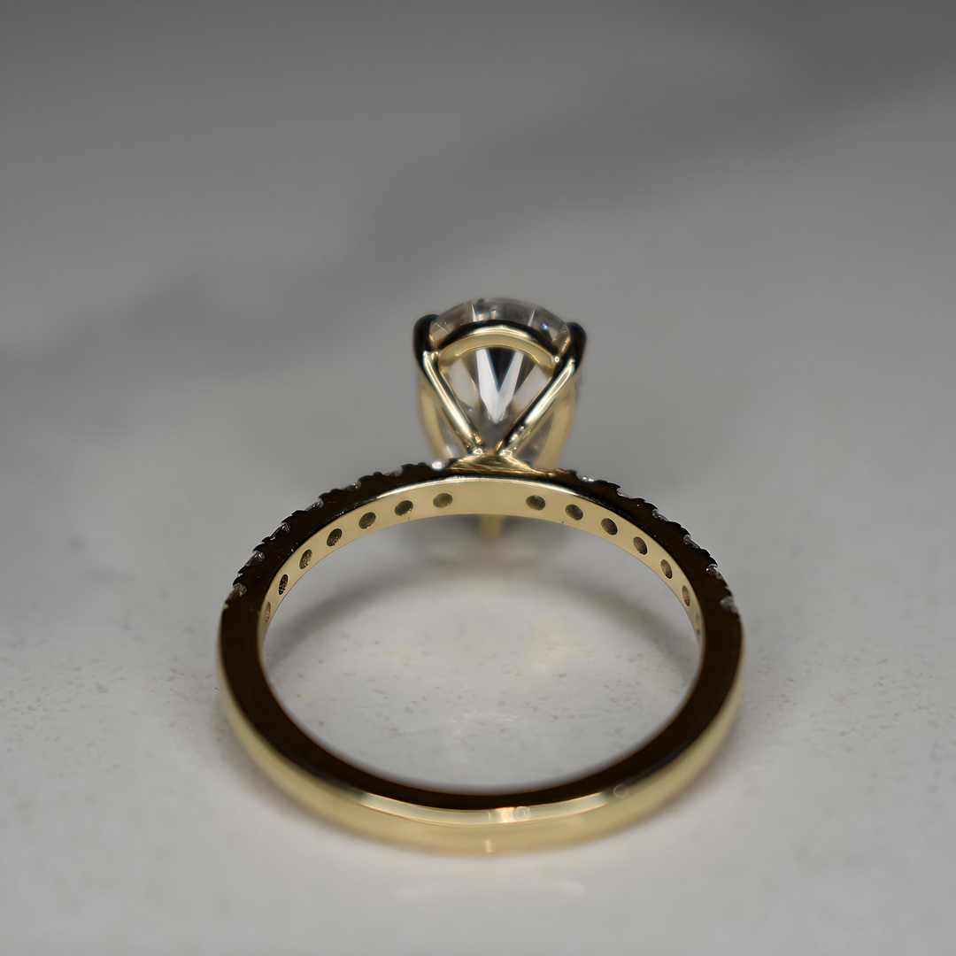 2ct Oval Pave Ring - Zameer Daud