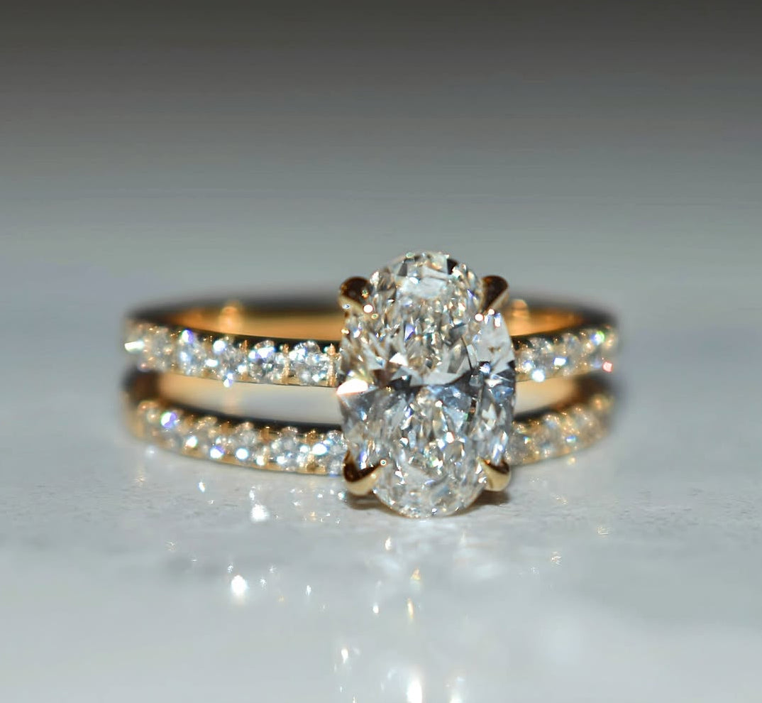 2ct Oval Lab Diamond Set