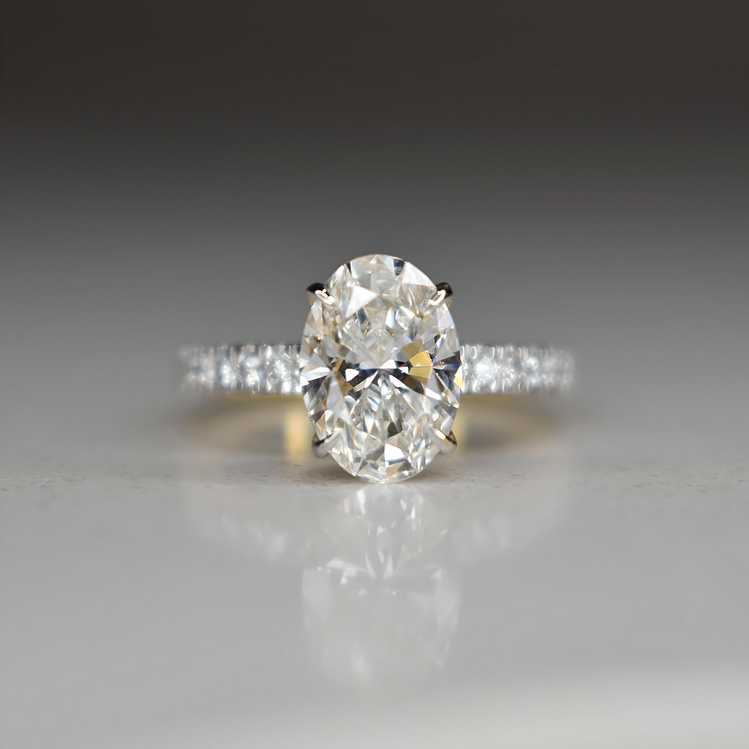 2ct Oval Pave Ring - Zameer Daud