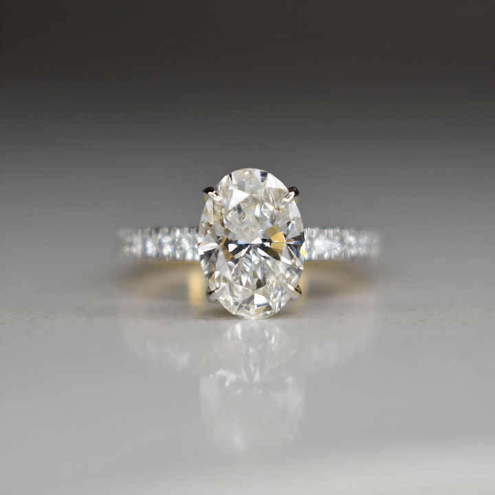 2ct Oval Pave Ring - Zameer Daud