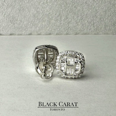 Men's Cosmos 925 Real Silver Earrings - Black Carat
